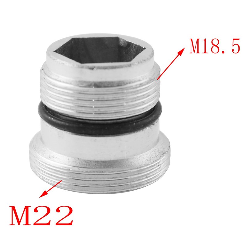 LQ Industrial M18.5-M22 Male Adapter Kitchen Bath Fixture Silver Copper