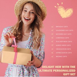 Gifts for Women Mom Best Friend - Unique Valentines Day, Mothers Day, Christmas, Birthday Gifts for Women, Travel Essentials, Jute, H