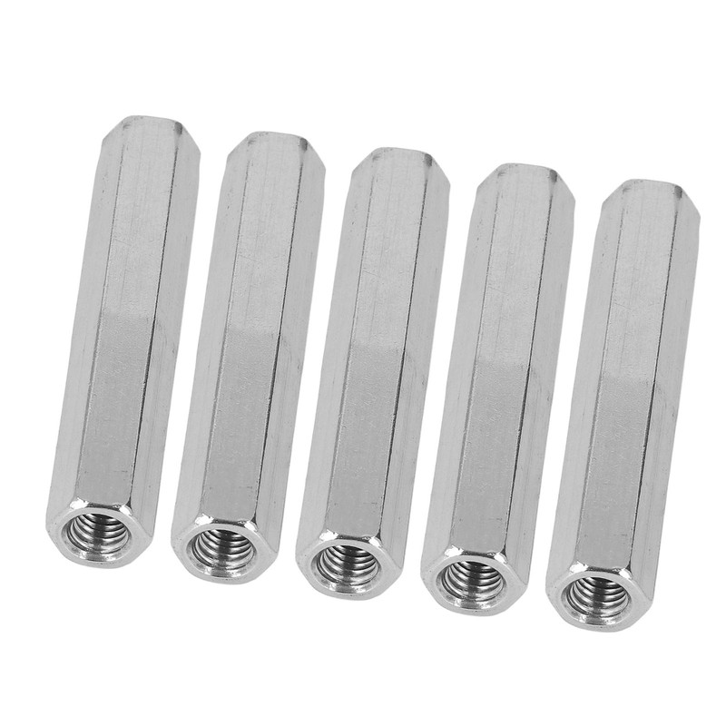 5 Pcs Hex Coupling Nut M8x1.25 75mm Length 304 Stainless