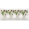 Strawberries & Butterflies Eggcups Set of 6 Bone China Strawberries