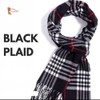 Classic Cashmere Feel Winter Scarf Super Soft Collection (BLACK PLAID)