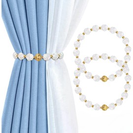 COMVASTARS Magnetic Curtain Tie Holder Curtain Tie Holder Curtain Ties with Thicker Twist Rope & Strong Magnetic Tie Back Suitable for Home Office Curtains Tiebacks Pack of 2