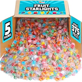 Fruit Flavored Starlights Candies - 5 Pounds - Assorted Flavors Hard Candy - Individually Wrapped Suckers - Colorful Treats for Candy Buffet, Offices