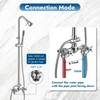 Cinwiny Polish Chrome Wall Mount Outdoor Shower Kit with Hand