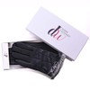 Debra Weitzner Mens Leather Gloves Black Touchscreen Gloves Rabbit Fur