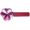 Caravan Celluloid Acetate Dainty Flower Automatic Barrette, Silver and Pink,