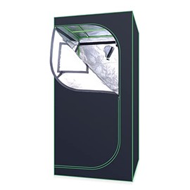 24''x24''x48''Grow Tent Hydroponic Higher Density 600D Mylar Reflective Indoor Plant Greenhouse Growing with Observation Window and Removable Floor Tray for Flora Vegetables Flower