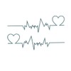 EROSPA® Temporary Tattoo Sheet / Sticker - ECG Heart Frequency