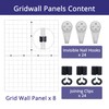 WELLCO Grid Wall Panels, 15.7"x 11.8" Grid Wall for Any