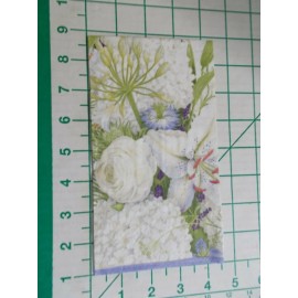 Caspari Two Decorative Hostess Napkins for Decoupage "White Blooms"