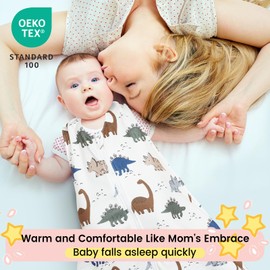 david's kids 3 Pack Micro Fleece Baby Sleep Sack 18-24 Months, Soft Baby Wearable Blankets with 2-Way Zipper, Comfy Sleeping Bags for Toddler Boys Girls Neutral, X-Large Size, Dinosaur