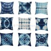 Set of 5 Tie Dye Cushion Cover, 16x16 Indigo Pillowcase,