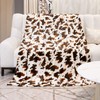 Fleece Blanket for Kids Boys Girls Soft Cow Print Throw