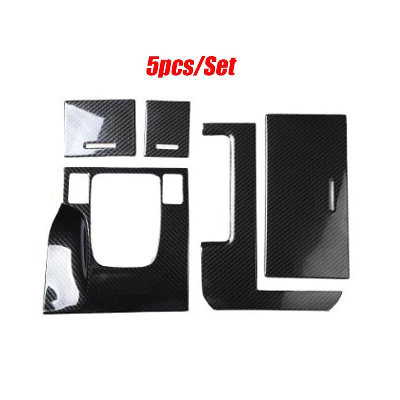 Bayyee 5Pcs Carbon Fiber Central Console Gear Shift Panel Trim