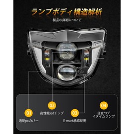 Chelhead Led Headlight for Yamaha WR250R Cross Country WR250R WR450F YZ250F YZ450F YZ TTR WR FX MX Motorcycle Headlight High Brightness DRL Included 1 Piece