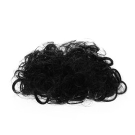 Outanaya Messy Bun Hair Piece for Women Curly Loose Wave Extensions Elastic Drawstring Design Natural Black Hair Bun Clip for Daily Wear Parties Weddings