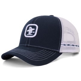 Sacudido's 6-Panel Cap Hat | Navy and White | Classic Country Ranch Style | Adjustable for Men Women