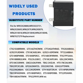 WR55X24064 Refrigerator Capacitor Fits For GE Refrigerator&Freezer Compressor Run Capacitor Replace WR55X20800,WR55X23731,WR62X20693,WR62X79,WR62X0079,WR62X10018, WR62X10040,WR62X10048,WR87X27279 ETC.