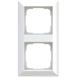 OPUS Cover Frame 2-Way Information Polar White For 2 Inserts 55 x 55 mm Design Frame Made of Shatterproof Polycarbonate PVC-Free Horizontal and Vertical Mounting