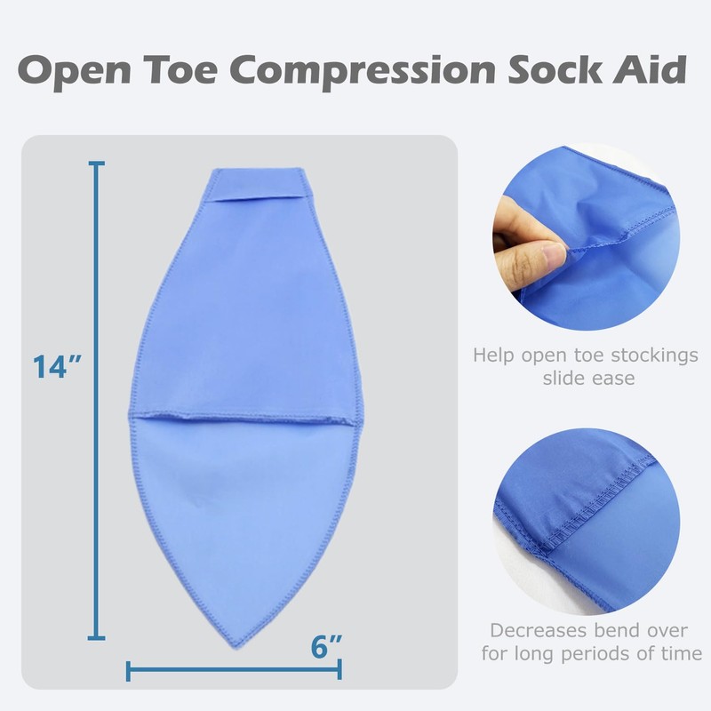 Open Toe Compression Sock Aid for Easy Slide - Slip