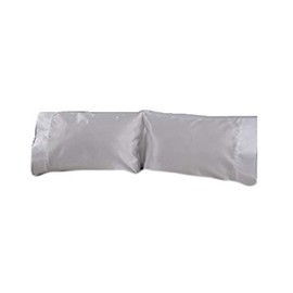 Set of 2 Super Strong and Durable Pillow Case/Protector/Cover Silky Satin Less Wrinkle Smooth Feeling (White, Queen)