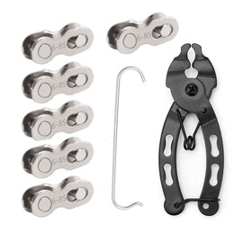 Esforzarse 6pcs Bicycle Chain Motorcycle Missing Link Quick Link with Pliers Tool Quick Link Chain Link Connector for 6 7 8 Speed Bike Chain Connector Road Bike Chain with Removal Tool Lightweight