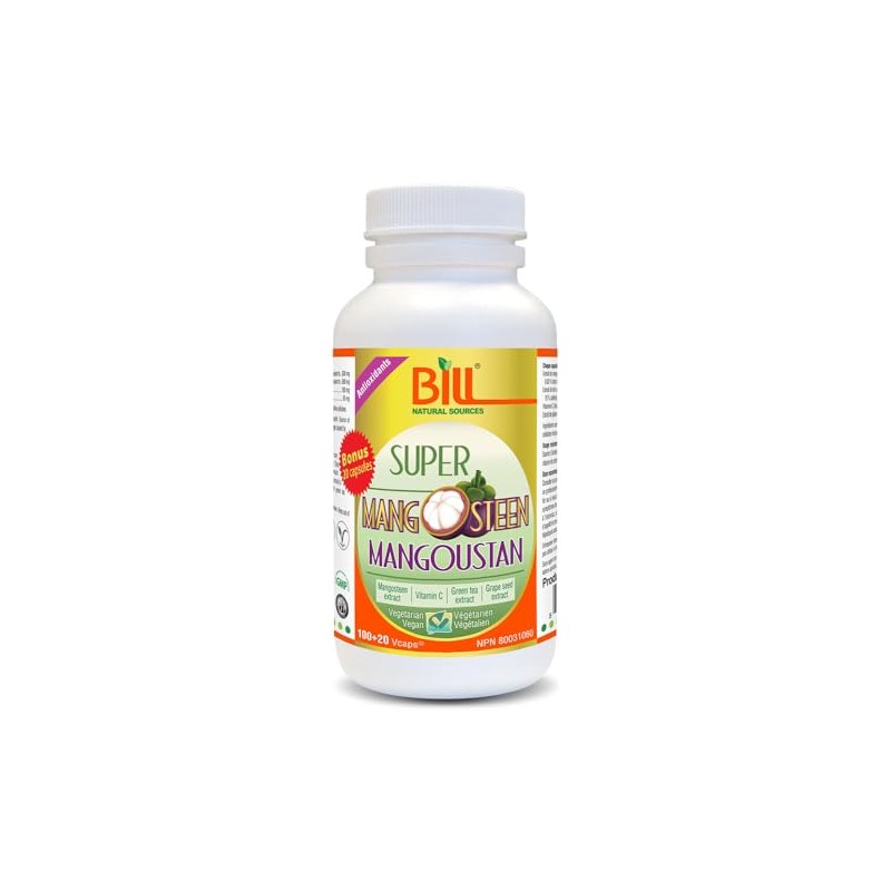 BILL Natural Sources® Mangosteen 600mg 120 Vegetarian Capsules
