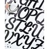 Stick On Alphabet Number Stickers 2 Inch, 4 Sheets Vinyl