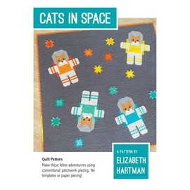 Elizabeth Hartman Cats in Space Quilt Pattern by