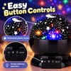Rotating Starry Sky Night Light Projector, Moon and Star Ceiling