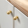 RZDEAL 1 Inch Gold Ball Cabinet Knobs Solid Brass Kitchen