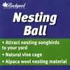 Backyard Essentials Round Vine Bird Nesting Material Ball with All