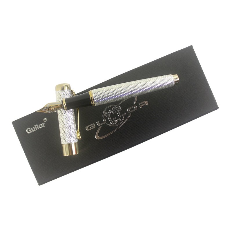 Gullor Jinhao 18KGP Medium Nib Fountain Pen with Ink Converter