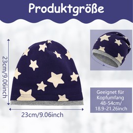 Kiiwah Beanie Children's Boys, Soft and Comfortable Beanie Hat Double Layer Children's Hats Warm Winter Hat for Boys Girls in Spring, Autumn, Winter, navy