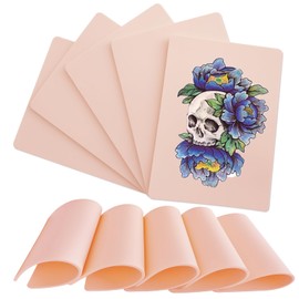 Fake Skin Tattoo - Rayyl 5PCS Tattoo Skin Practice 3mm Thick 6"x8" Tattoo Fake Skin Blank Tattoo Tatouage Practice Skins for Tattoo Supplies