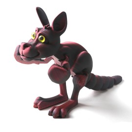 WUALAIER 3D Printed Boxing Kangaroo Toy, Multi Color Flexible Animals Toy Statue, Wild Cute Kangaroo Animal Figurine, Movable Joints, Festival Gifts, Fidget Toys for Executive Home Office Decor