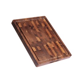 THETCHRY Walnut Wood Cutting Boards for Kitchen, Large Chopping Board Double Sided, End Grain Cutting Board with Handle, Charcuterie Butcher Block for Meal Prep & Serving with Gift Box, 17"×13"×1"