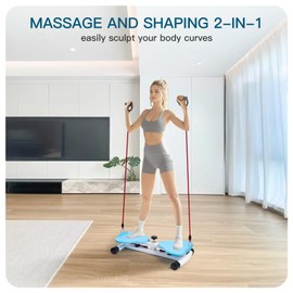 Waist Twisting Machine Pilates Twister Ab Twister Board with 300 lbs Capacity, Noiseless Home Gym Equipment for Core Exercise Slim Waist Belly Fat Workout for Women (Blue)