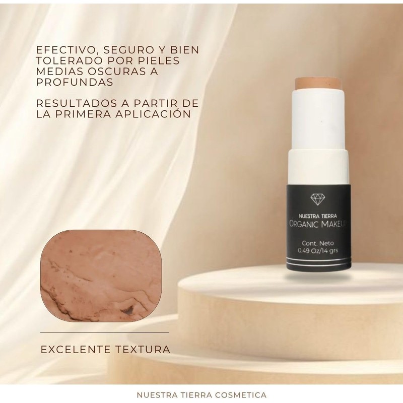 Makeup Pop Maquillaje en Barra Orgánico, Tono S03, Presentación Sólida,