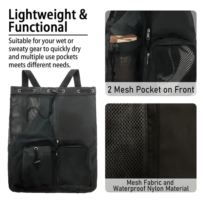 ZCOINS Unisex Swim Bag (Black)