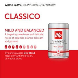 illy Coffee, Classico Coffee Beans, Medium Roast, 100% Arabica Coffee Beans, 250g