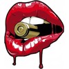 Generic RED Lips with Bullet Bumper Sticker Laptop Sticker Window