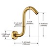 8 Inches S-shape Wall Mount Shower Arm and Flange, Champagne