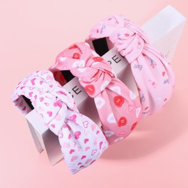 JERTOCLE - Diadema para el día de San Valentín, accesorios de diadema para mujer, con diseño de corazón y nudo de XOXO Love, para San Valentín, regalos de fiesta (San Valentín D)