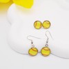 2 Pairs of Stainless Steel Softball Earrings for Women Hypoallergenic