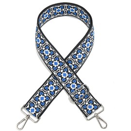 LVYOUME Strap Silver Hardware 2" Wide Replacement Crossbody Straps Adjustable Shoulder Strap Extra Long Bag Strap for Crossbody Handbags