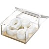 OfficeGoods Acrylic Desk Organizer w/Gold Base – Functional & Elegant
