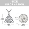 Women's Necklace 925 Sterling Silver Triple Moon Goddess Necklace/Celtic Knot