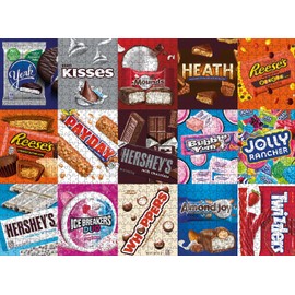 Buffalo Games - Hershey's- Hershey Candy Grid - 1000 Piece Jigsaw Puzzle for Adults - Challenging Puzzle Perfect for Game Nights - Finished Size is 26.75 x 19.75