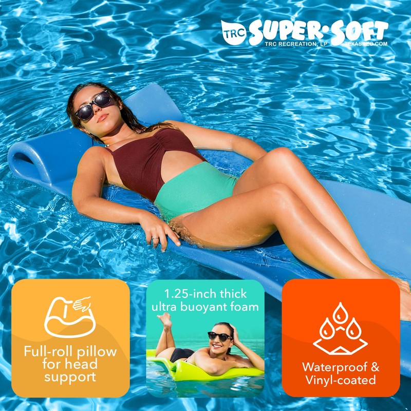 TRC Recreation Splash 1.25" Thick Foam Pool Float Lounger w/